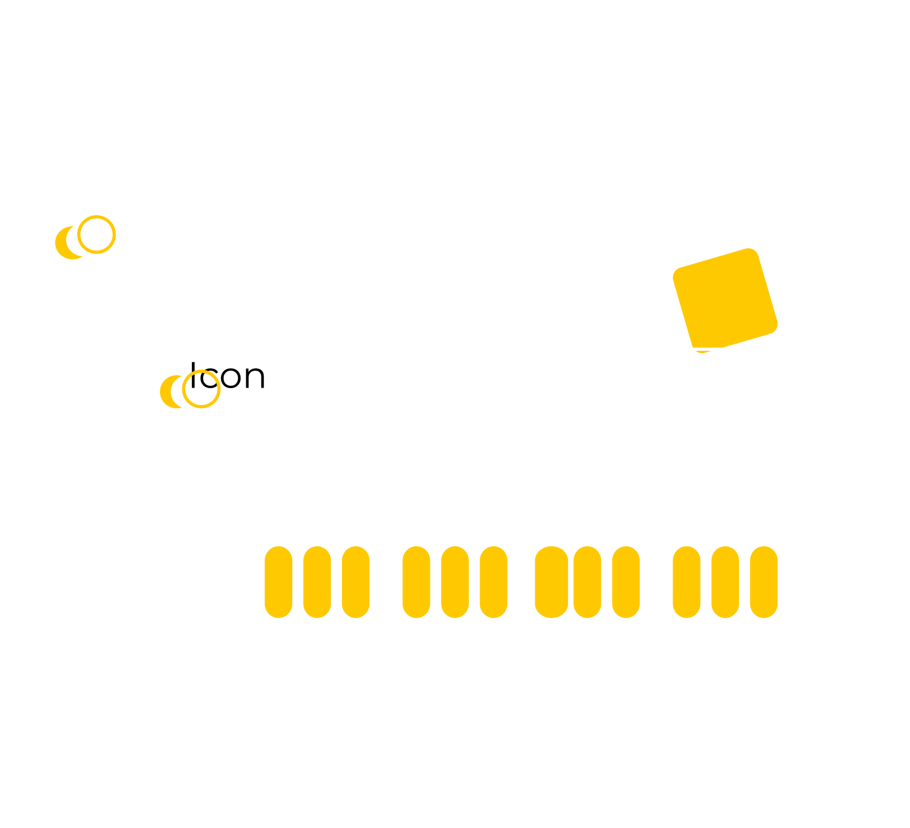 Due carte di credito con strisce gialle e nere distinte, disposte una accanto all'altra su uno sfondo neutro.